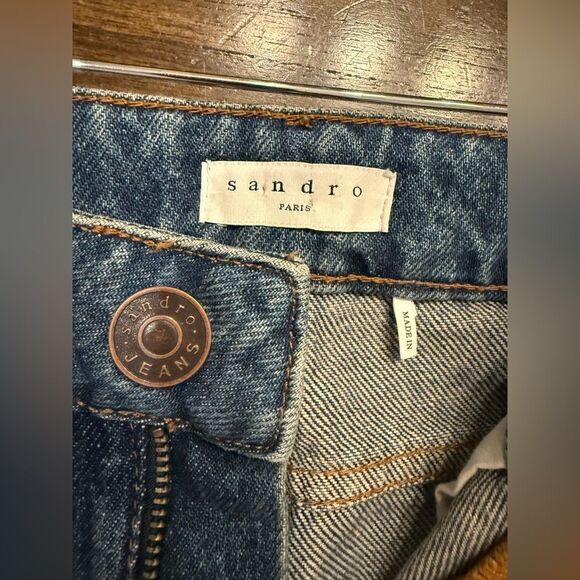 Sandro Jeans size 36 high waist lightening inserts - Picture 6 of 7